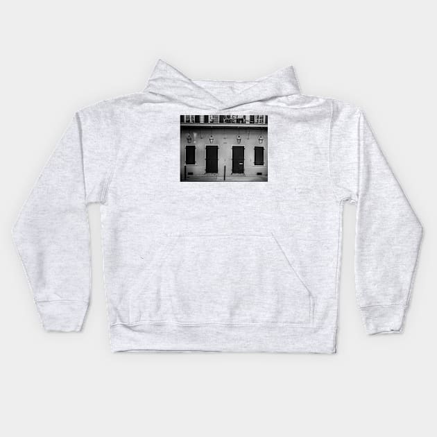 613 Doors And Lights In Black and White Kids Hoodie by MountainTravel